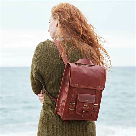 Personalised Versatile Leather Satchel Style Backpack By Paper High