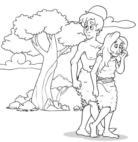 Adam And Eve Leave The Garden Bible Story Coloring Page Coloringrocks