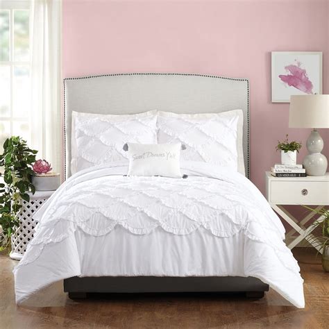 Kids Ruffled Dreams White 4 Pc Fullqueen Comforter Set Rooms To Go
