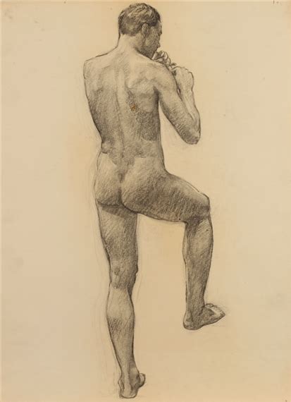 Cox Allyn Standing Male Nude From Behind Mutualart