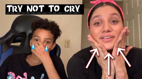 Mom And Son Try Not To Cry Challenge Youtube