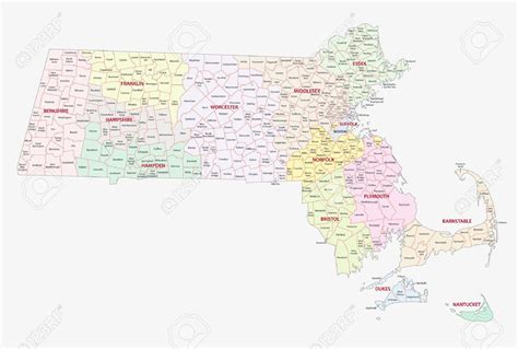 Massachusetts Counties Cities And Towns Map Ad Counties