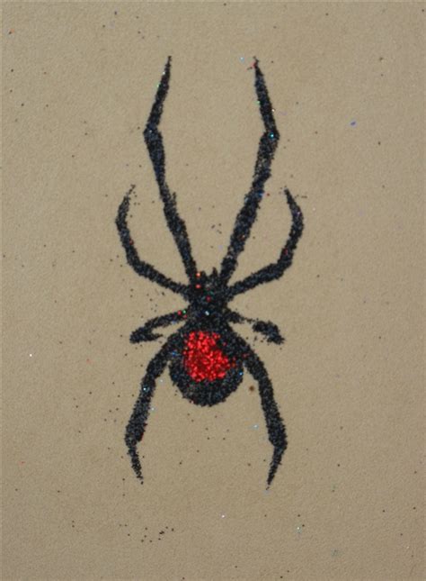 Black Widow Stencil Spider For Temporary Tattoos