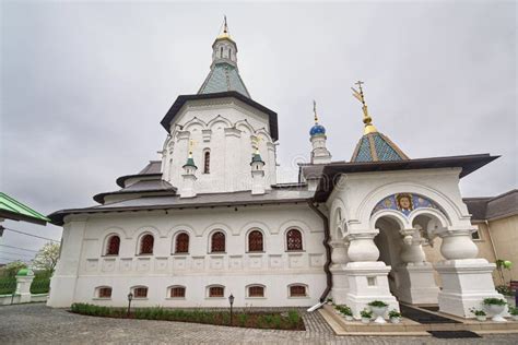 Orthodox Church On The Background Of The Cloudy Sky The Building Is