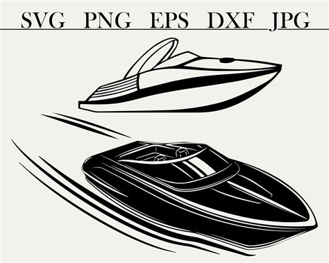 Speed Boat Svg Yacht Cutting Files Motor Boat Svg Cut File Etsy