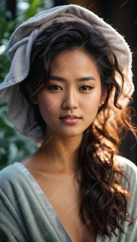 Premium Ai Image Portrait Of Young Beautiful Chinese Woman
