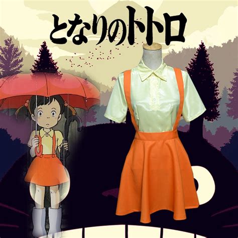 Hayao Miyazaki Movie My Neighbor Totoro Cosplay Costume Sister Satsuki