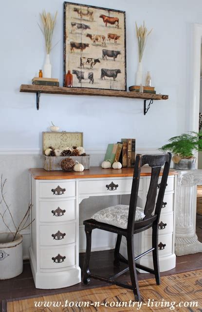 Today i am going to show your how to chalk paint a desk. Painted Desk in Varnished Ivory - Town & Country Living