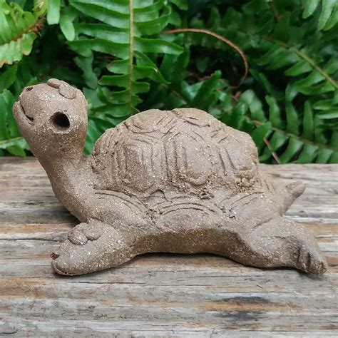 Clay Turtle Garden Sculpture