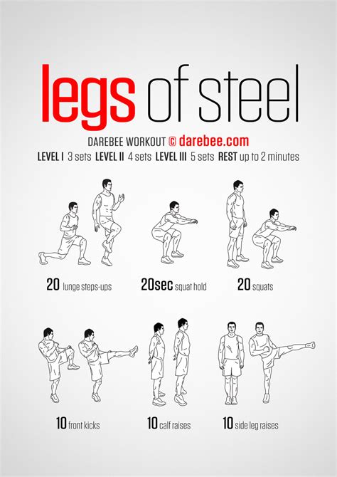 Legs Of Steel Workout Darbee Workout Leg Workout Plan Workout Plan To Lose Weight Leg Workout