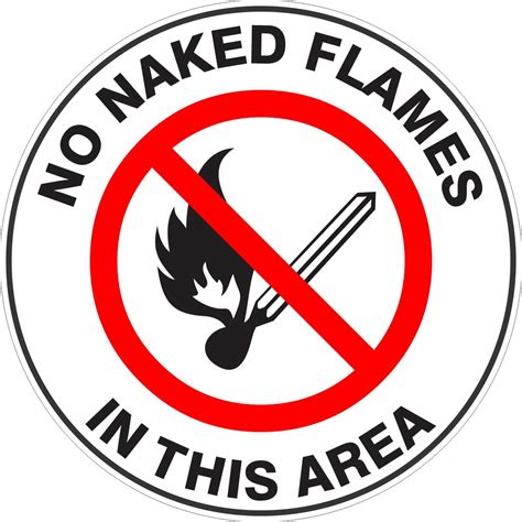 NO NAKED FLAMES IN THIS AREA FLOOR MARKER Buy Now Safety Choice Australia