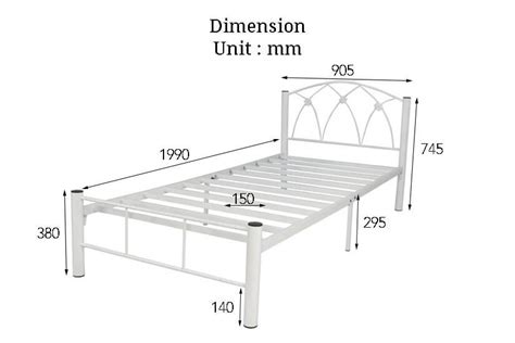 Jamila Metal Bed Frame (Single Size)   Online Bedroom  