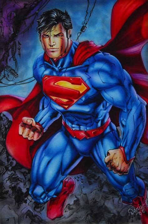 Superman Painting By Denise Thurston Newton Fine Art America