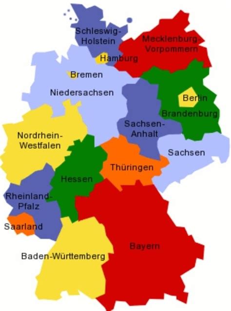 Bundesland Germany Germany Map States Of Germany