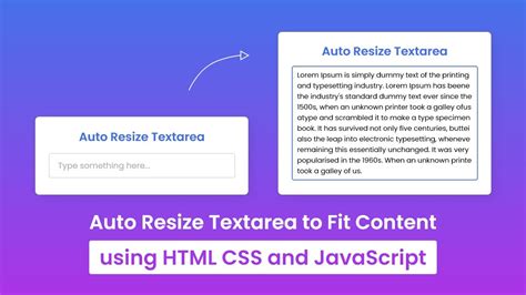 How To Auto Resize Textarea Using HTML CSS JavaScript YouTube