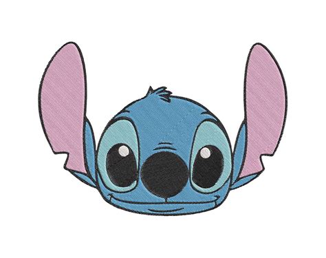 Lilo And Stitch Face Filled Embroidery Design Instant Download Lilo