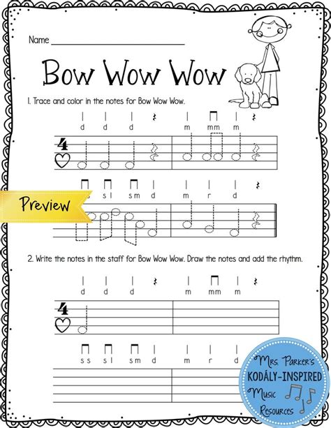 Music Worksheets For Beginners