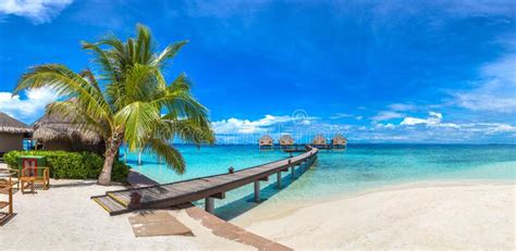 Water Villas Bungalows In The Maldives Stock Image Image Of Holiday