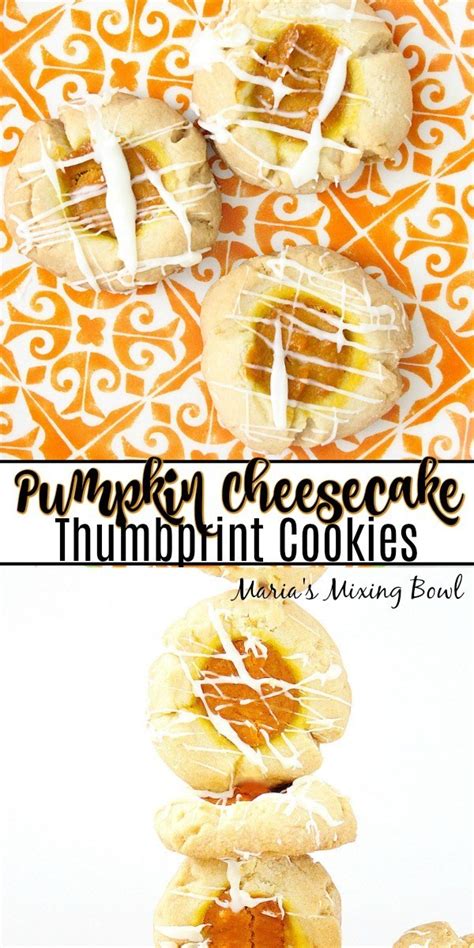 Pumpkin Cheesecake Thumbprint Cookies Marias Mixing Bowl