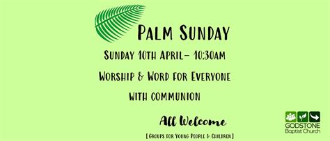 Palm Sunday 2022 Godstone Baptist Church