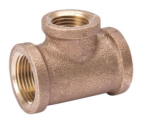 Grainger Approved Red Brass Reducing Tee Fnpt 2 In X 2 In X 34 In