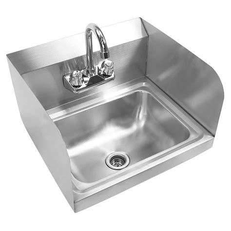 17 Commercial Kitchen Stainless Steel Wall Mount Hand Sink With Side