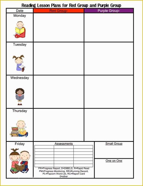 Free Blank Preschool Lesson Plan Templates Of Infant Blank Lesson Plan