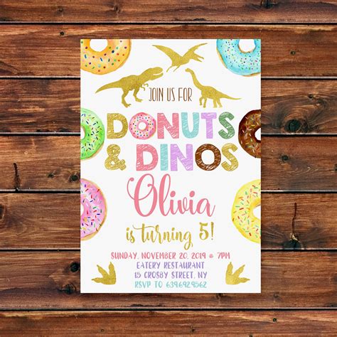 Dino And Donut Birthday Dinos And Donuts Birthday Etsy