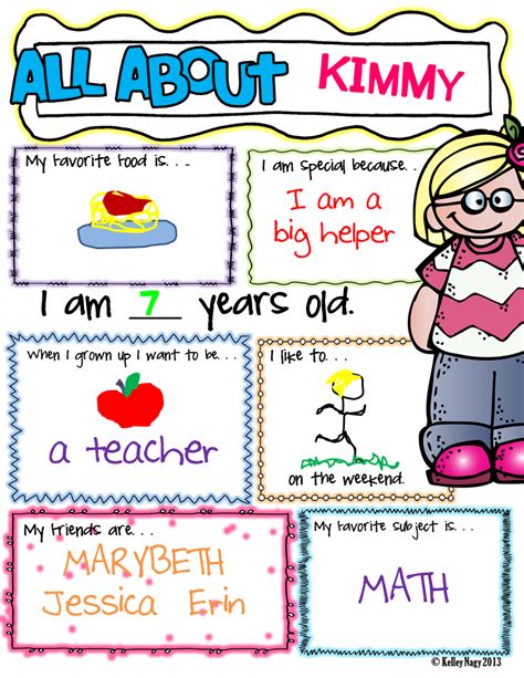 Printable All About Me Poster Worksheet24
