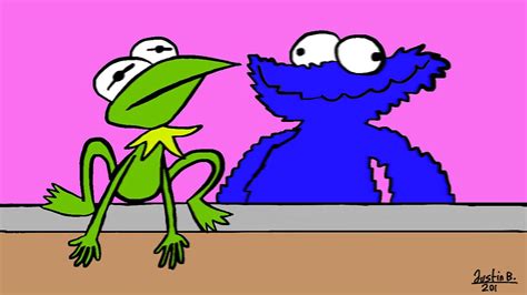 Kermit And Cookie Monster By Austinzartzndrawz On Deviantart
