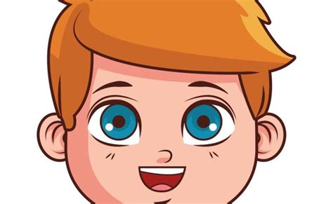Cute Boy Face Cartoon Royalty Free Vector Image Theme Loader