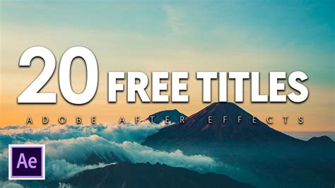 20 FREE Modern Clean Titles After Effects Templates - Trends Logo