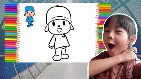 How To Draw Pocoyo Step By Step For Kids Drawing For Kids Kids Drawings