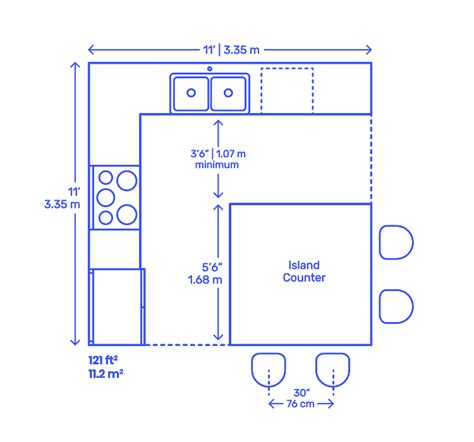 Kitchen Layouts Dimensions And Drawings Dimensionsguide
