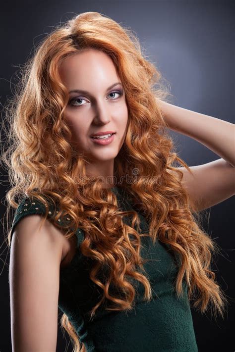 Young Red Haired Woman Stock Image Image Of Fashion 55319773