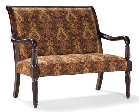 Fairfield Sofa Accents Traditional Stationary Settee With Wood Frame