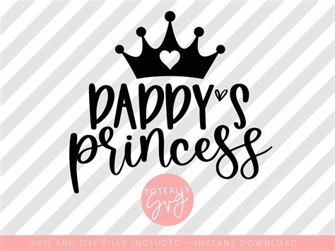 Daddys Princess Svg Design For Kids For Silhouette Or Etsy Australia