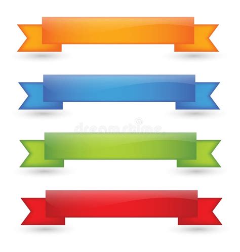 Vector Ribbons In 6 Colors Stock Vector Illustration Of Ribbons 10589108