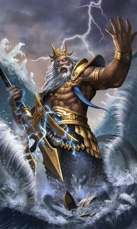 Poseidon Greek Mythology Gods Greek Mythology Art Greek Mythology