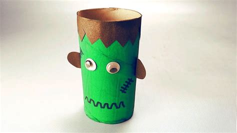 Frankenstein Paper Halloween Craft With Toilet Paper Roll Youtube