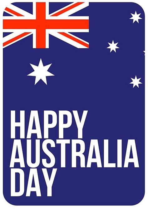 The day marks the anniversary of the first fleet's arrival in sydney in 1788. Australia Day Poster - A3 | Happy australia day, Australia ...