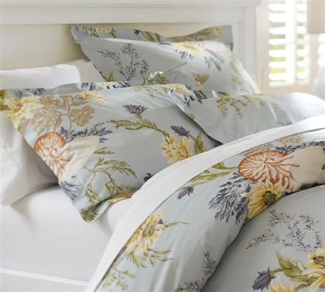 Nautilus Floral Organic Duvet Cover Sham Pottery Barn