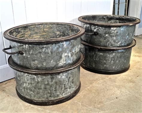Straight bathtubs available for sale. Three Pairs of Large Heavy French Polished Galvanized ...