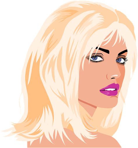 Free Illustration Portrait Blonde Woman Young Free