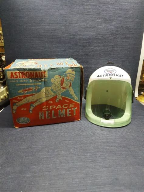 1960s Ideal Men Into Space Astronaut Helmet No 4202 W Box Rare Toy