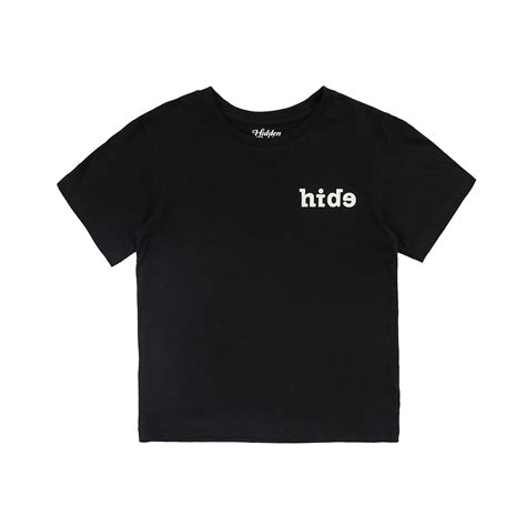 ‘hide crop t shirt black hiddenbehind
