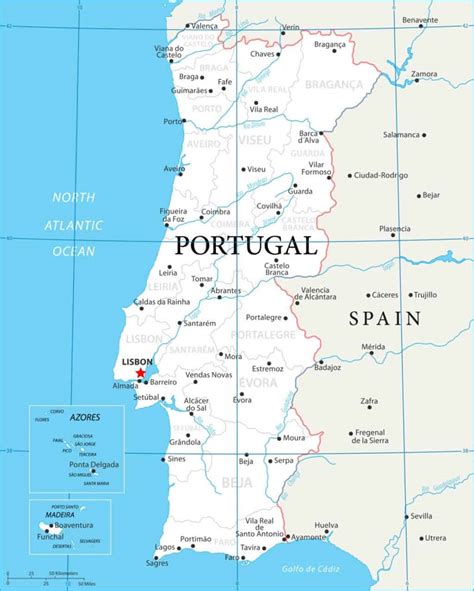 Es el estado soberano más occidental de europa continental. Mapas de Portugal - Proyecto Mapamundi