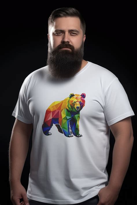 Gay Bear T Shirt Rainbow Prism Bear Design Bear Pride Outfit Gay Pride