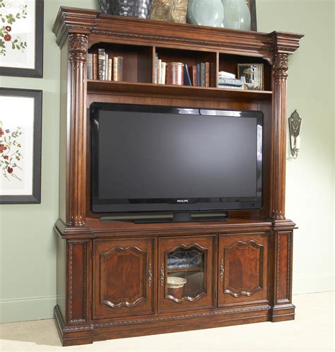 Entertainment Center Cabinet With Several Unique Storage Features By