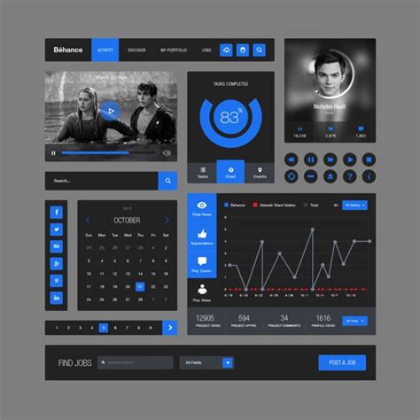 20 Free Best Web Ui Elements And Mobile Gui Design Kits Of 2014